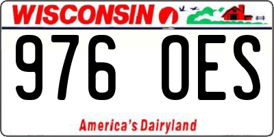 WI license plate 976OES