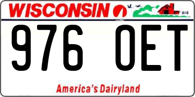 WI license plate 976OET