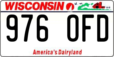 WI license plate 976OFD