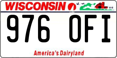 WI license plate 976OFI