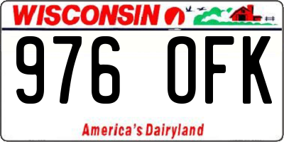 WI license plate 976OFK