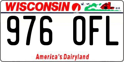 WI license plate 976OFL