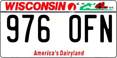 WI license plate 976OFN