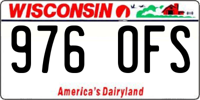 WI license plate 976OFS