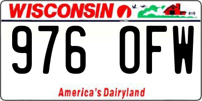 WI license plate 976OFW