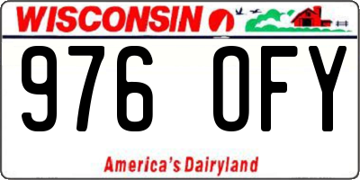 WI license plate 976OFY