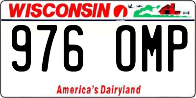 WI license plate 976OMP