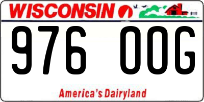 WI license plate 976OOG