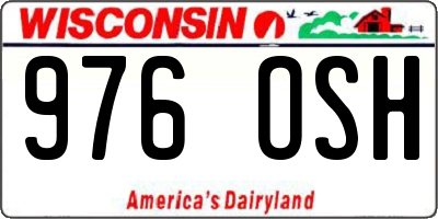 WI license plate 976OSH