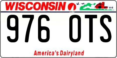 WI license plate 976OTS