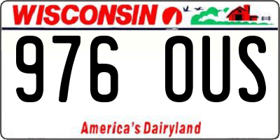 WI license plate 976OUS
