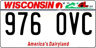 WI license plate 976OVC