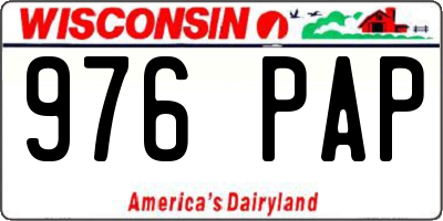 WI license plate 976PAP