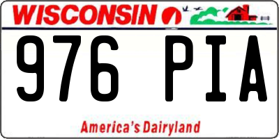 WI license plate 976PIA