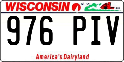 WI license plate 976PIV