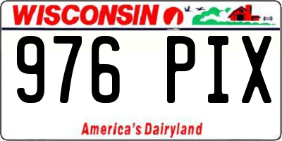 WI license plate 976PIX