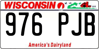 WI license plate 976PJB