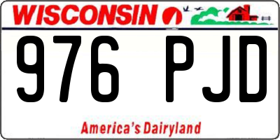 WI license plate 976PJD