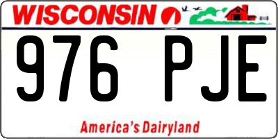 WI license plate 976PJE