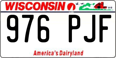 WI license plate 976PJF