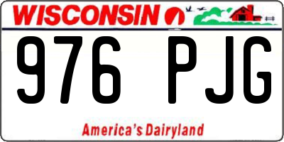 WI license plate 976PJG