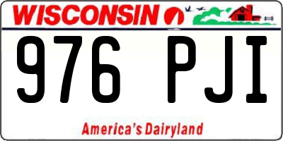 WI license plate 976PJI