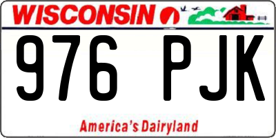 WI license plate 976PJK