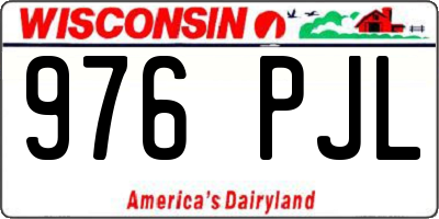 WI license plate 976PJL