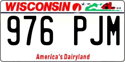 WI license plate 976PJM