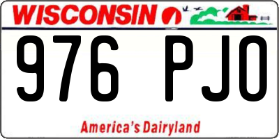 WI license plate 976PJO