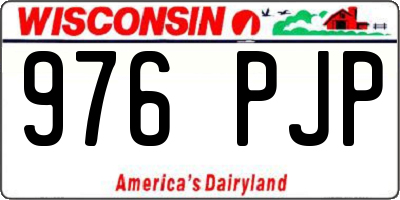 WI license plate 976PJP
