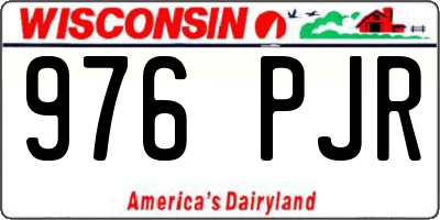 WI license plate 976PJR