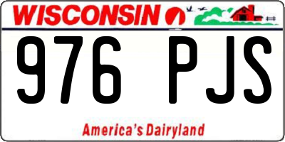 WI license plate 976PJS