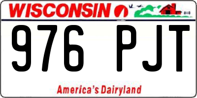 WI license plate 976PJT