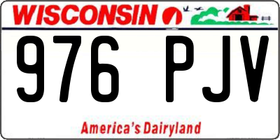 WI license plate 976PJV