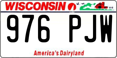 WI license plate 976PJW