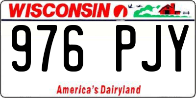 WI license plate 976PJY
