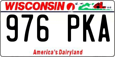 WI license plate 976PKA