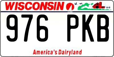 WI license plate 976PKB