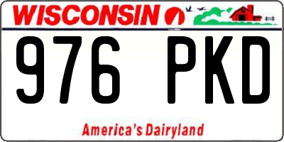 WI license plate 976PKD