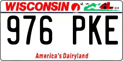 WI license plate 976PKE