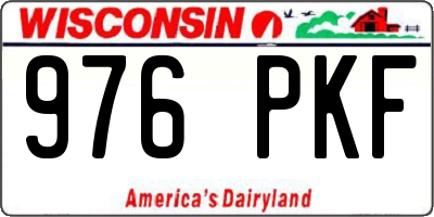 WI license plate 976PKF