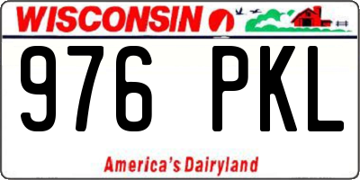 WI license plate 976PKL