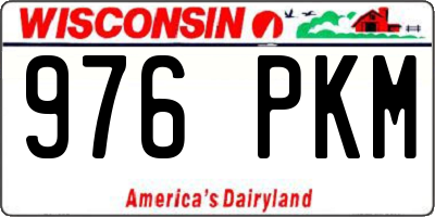 WI license plate 976PKM