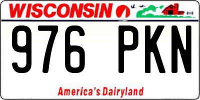 WI license plate 976PKN