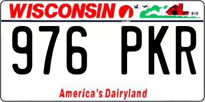 WI license plate 976PKR