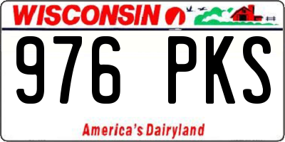 WI license plate 976PKS