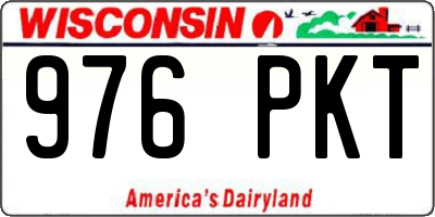 WI license plate 976PKT
