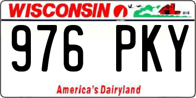 WI license plate 976PKY