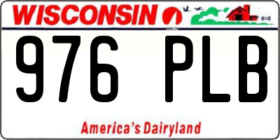 WI license plate 976PLB